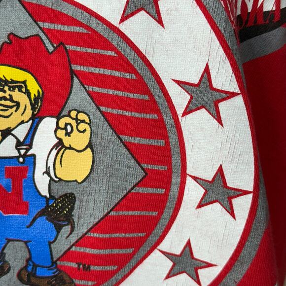 Vintage 90s Red Nebraska Huskers Cornhuskers Single Stitch Graphic T-Shirt M - Picture 8 of 8